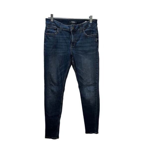 Silver Womens‎ Skinny Jeans Blue Stretch Size 30/29 - Picture 1 of 5